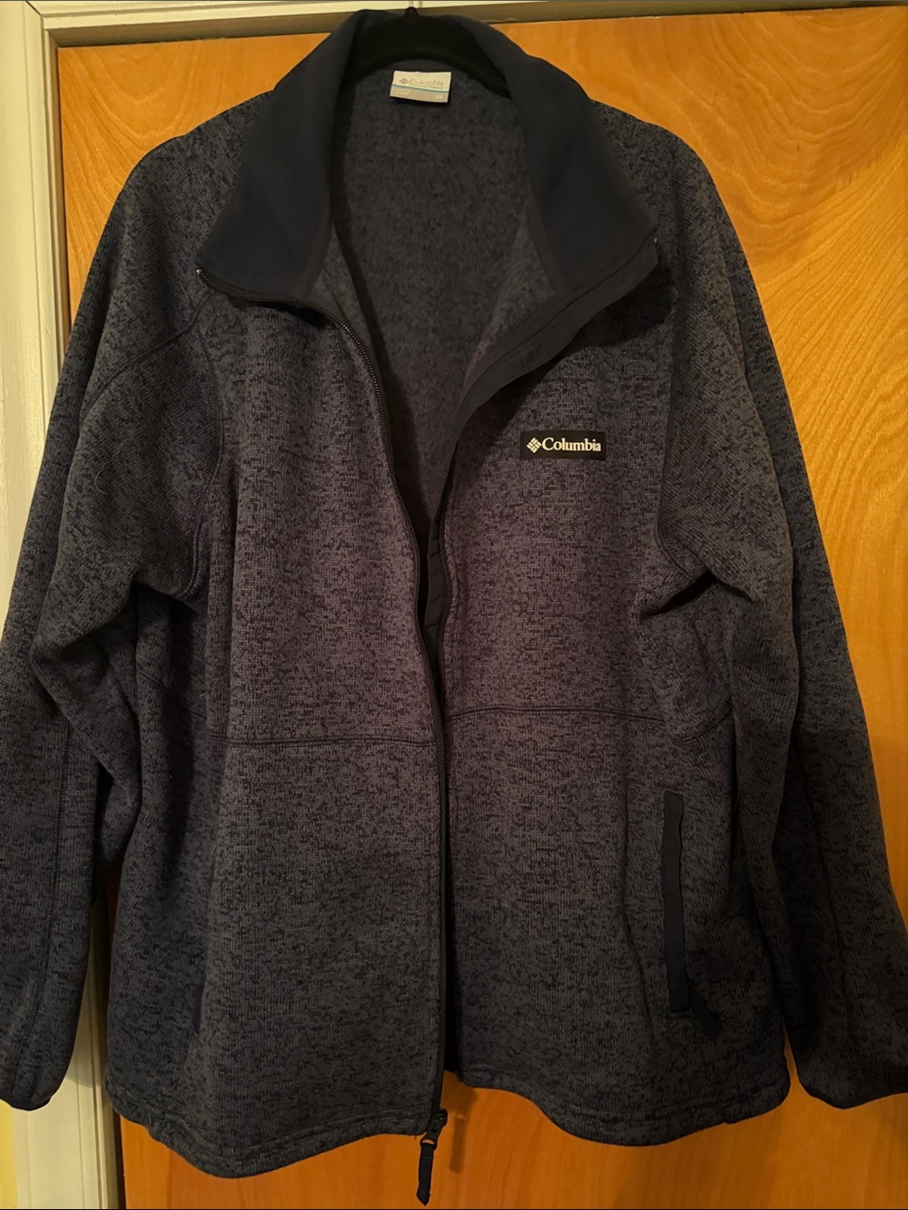 Columbia Navy Heather Full-Zip Lightweight Fleece Jacket